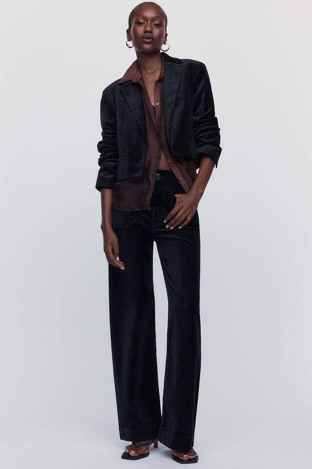 Maeve Cropped Tuxedo Blazer #2