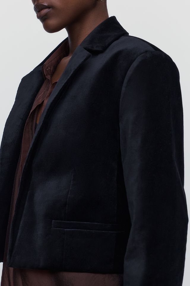 Maeve Cropped Tuxedo Blazer #3
