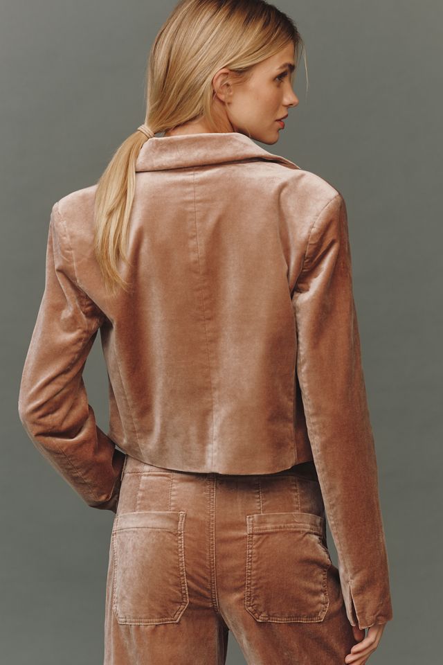 Maeve Cropped Tuxedo Blazer #1