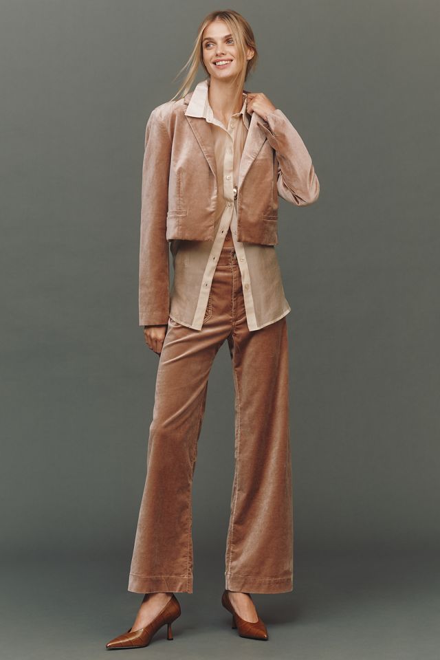 Maeve Cropped Tuxedo Blazer #2