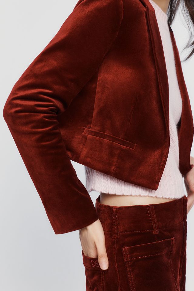 Maeve Cropped Tuxedo Blazer #1