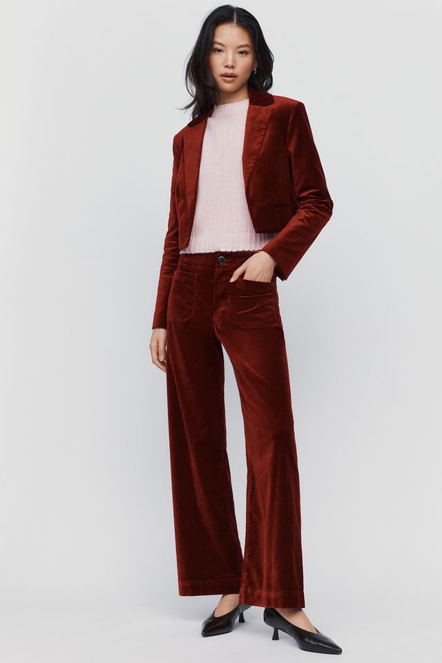 Maeve Cropped Tuxedo Blazer #2