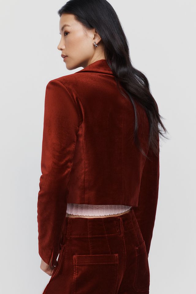 Maeve Cropped Tuxedo Blazer #3