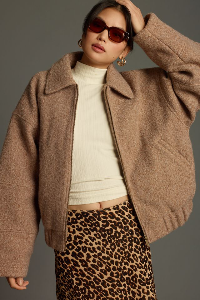 Giacca Bomber Morbida Oversize di Anthropologie #7