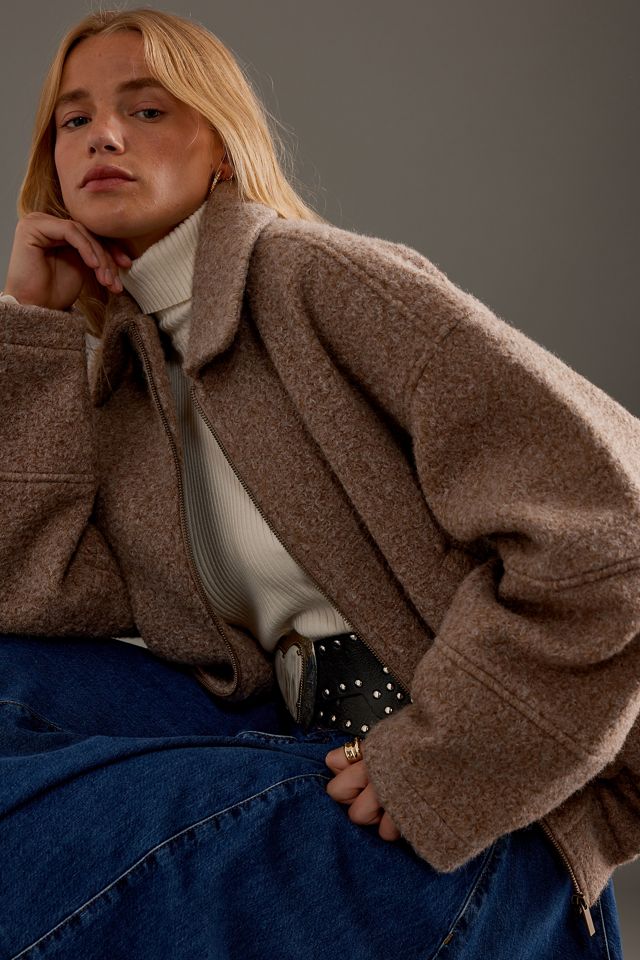 Giacca Bomber Morbida Oversize di Anthropologie #5