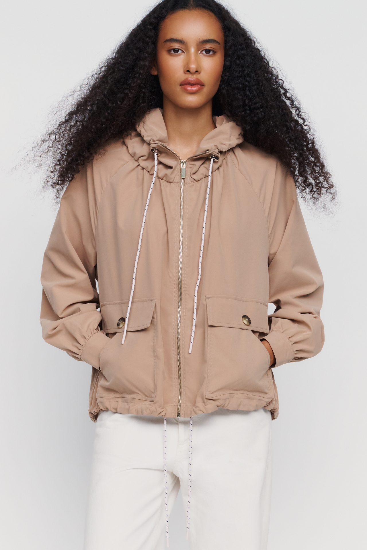 By Anthropologie Drawstring Utility Jacket