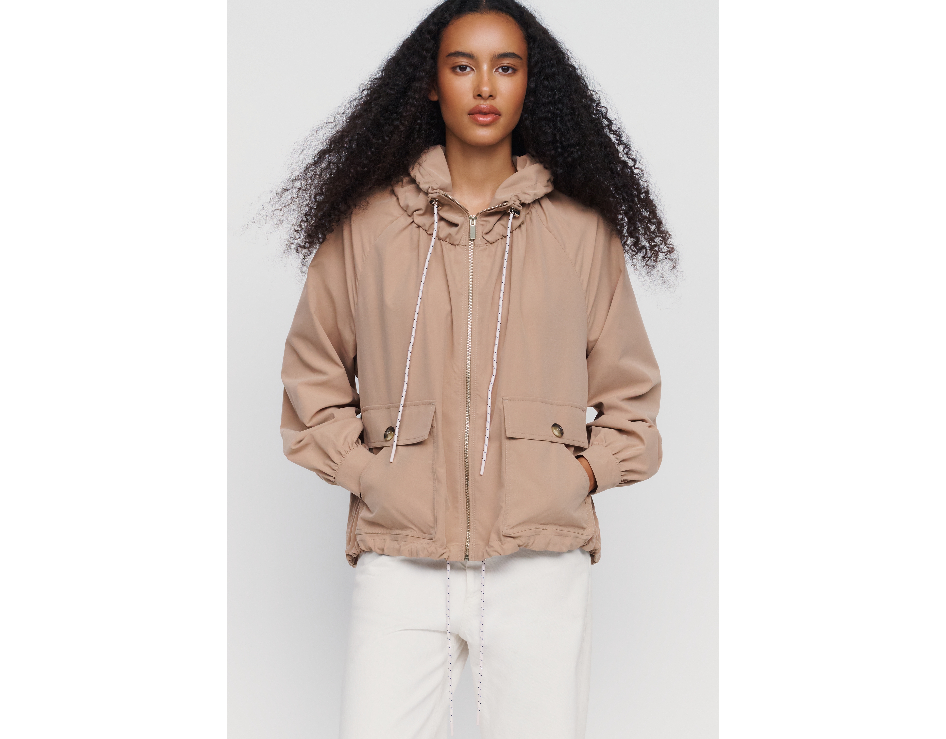 By Anthropologie Drawstring Utility Jacket