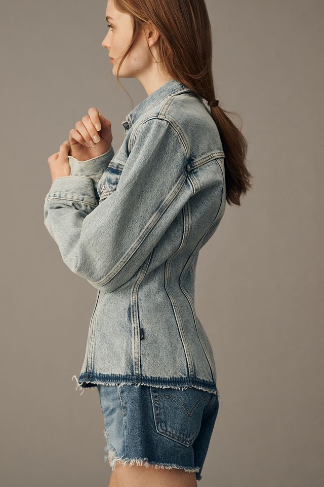 7 For All Mankind Cinched Denim Jacket #1