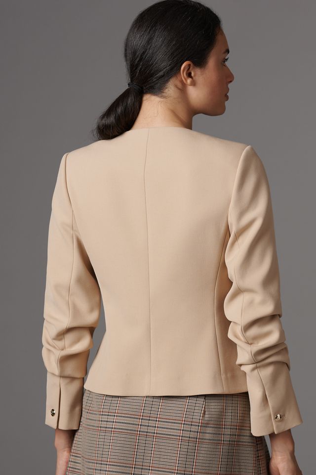 Derek Lam 10 Crosby Novessa Ruched-Sleeve Lady Jacket #1