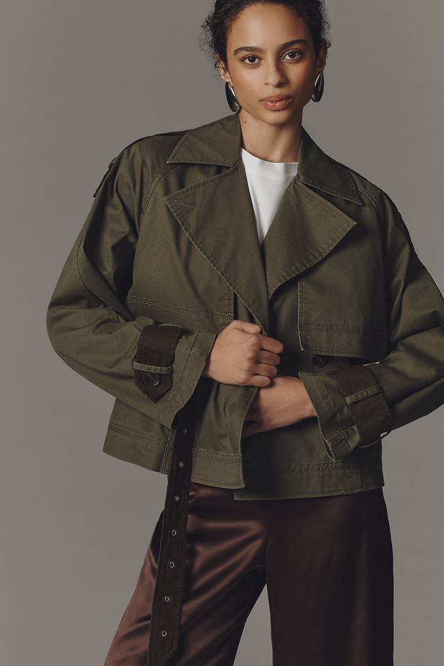 Derek Lam 10 Crosby Ines Crop Trench Jacket | Anthropologie
