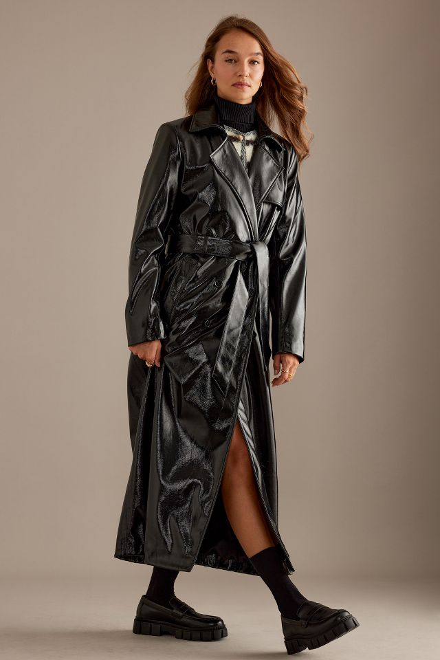 By Anthropologie High Shine Trench Coat