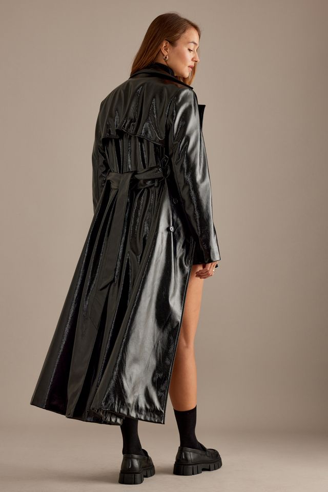 By Anthropologie High-Shine Trench Coat #4