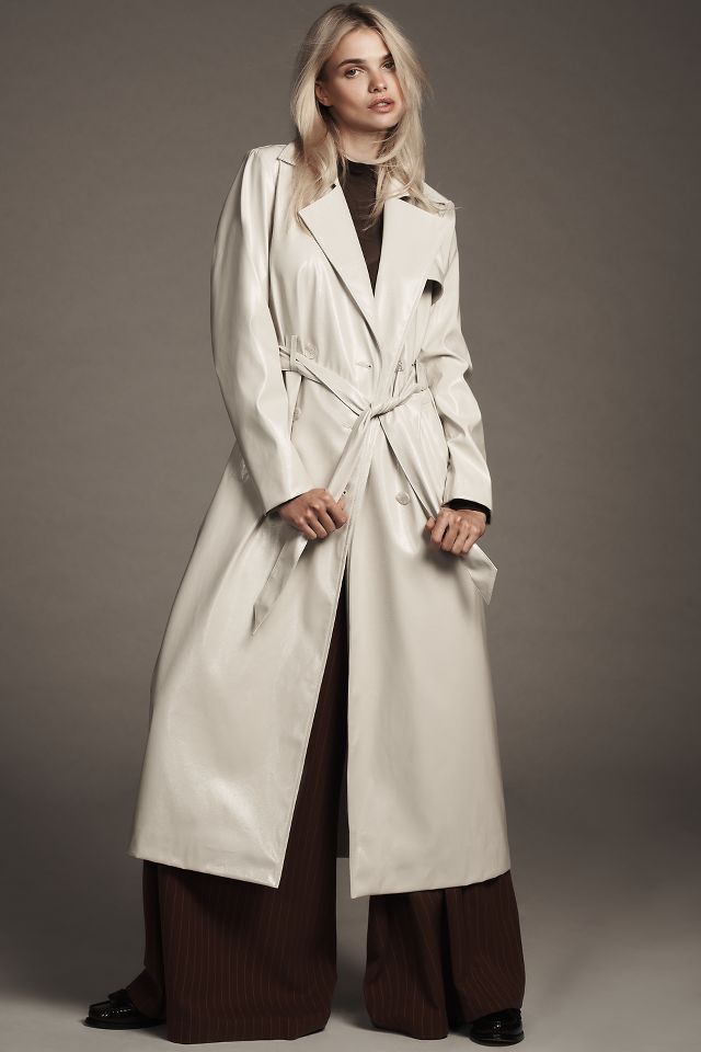 By Anthropologie High Shine Trench Coat