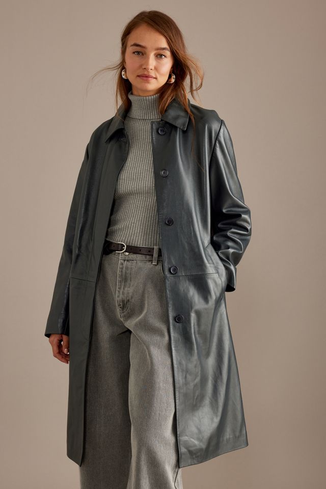 Trench-coat en cuir By Anthropologie #3
