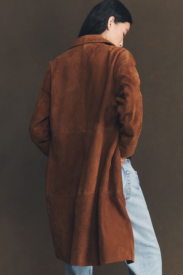 By Anthropologie Suede Car Coat #3