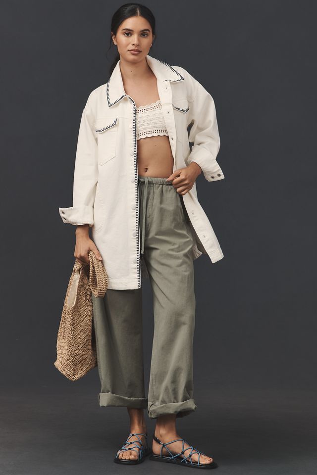 Anthropologie PilcroのTillieリラックスデニムシャケット The Tillie Relaxed Denim Shacket by Pilcro: Whipstitch