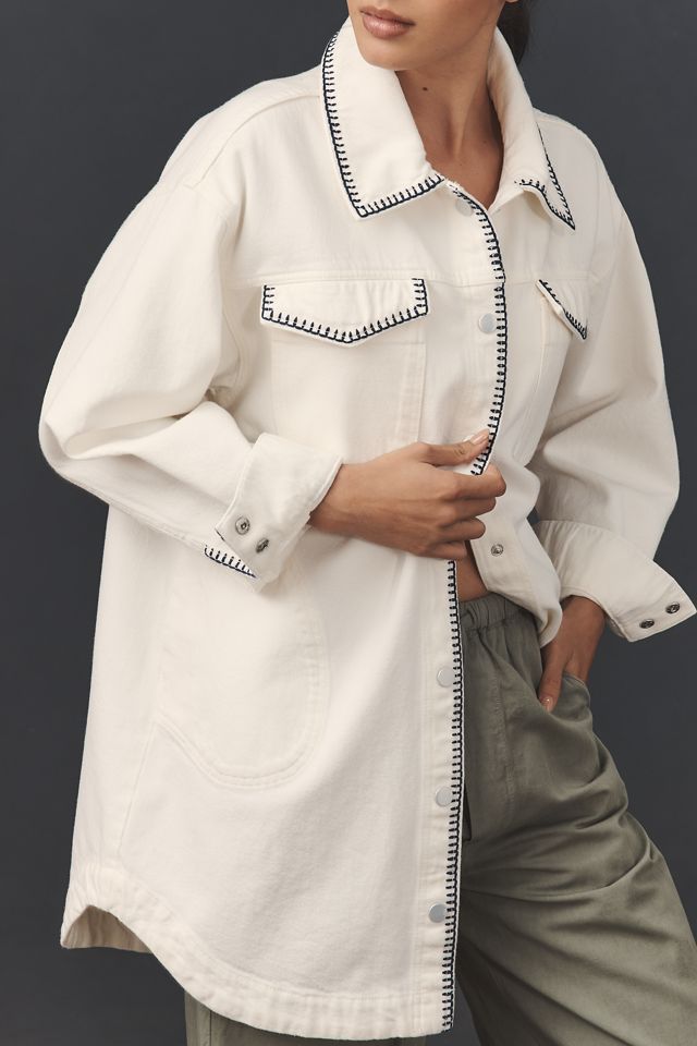 The Tillie Relaxed Denim Shacket by Pilcro: Whipstitch Edition #4