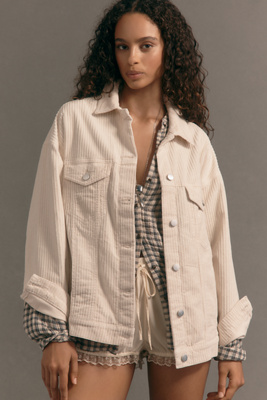 Pilcro The Weston Corduroy Boyfriend Jacket By  In Neutral