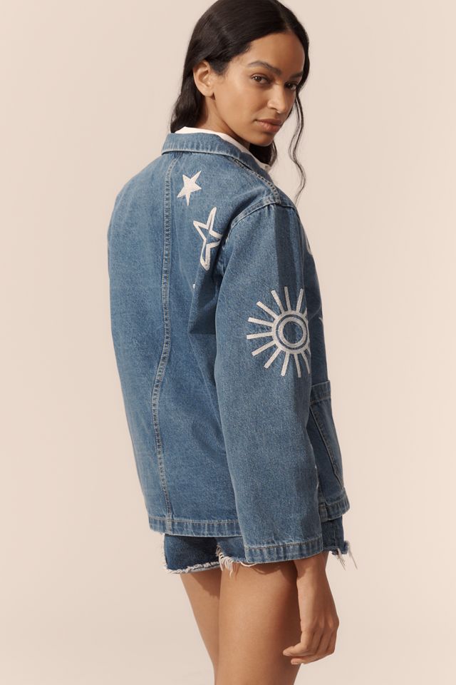 RAISONNEL Embroidered Denim Chore Jacket #3