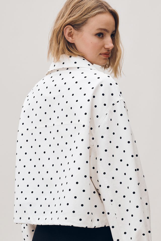 RAISONNEL Cotton Polka Dot Bomber Jacket  #2