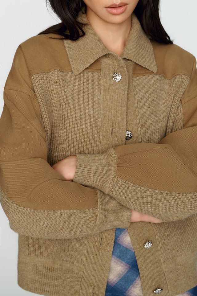 RAISONNEL Mixed Cardigan Sweater #1