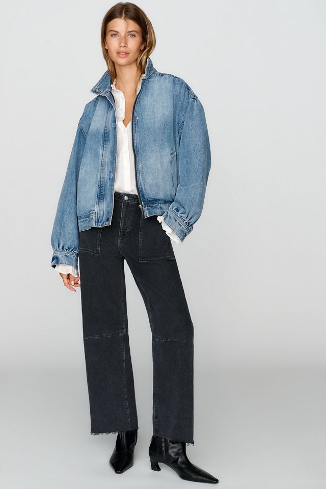 RAISONNEL Funnel Neck Denim Jacket #1