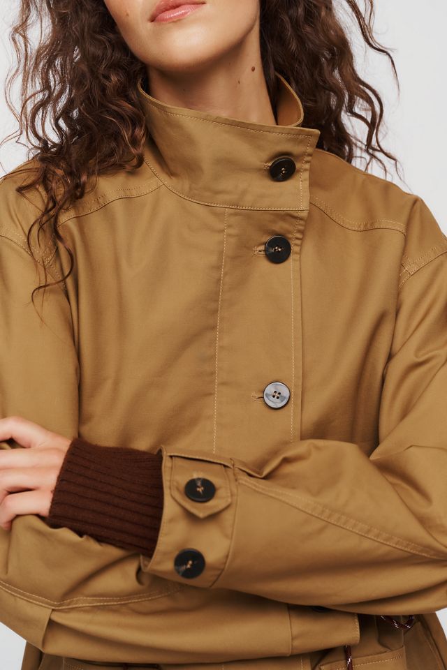 RAISONNEL 100% Cotton Funnel Neck Utility Jacket #4