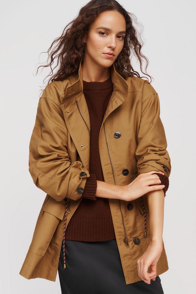 RAISONNEL 100% Cotton Funnel Neck Utility Jacket #1