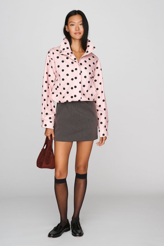 RAISONNEL Polka Dot Funnel Neck Jacket #1