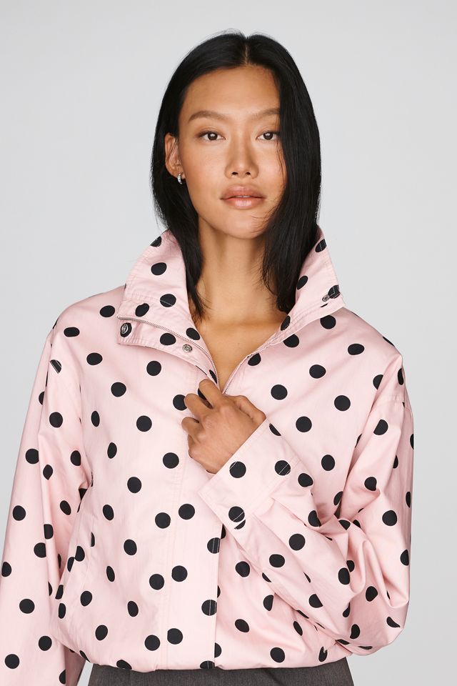 RAISONNEL Polka Dot Funnel Neck Jacket #5