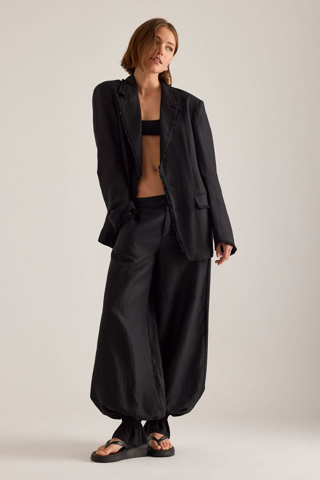 OpéraSPORT Blazer Gia à volants en mélange de lin #1