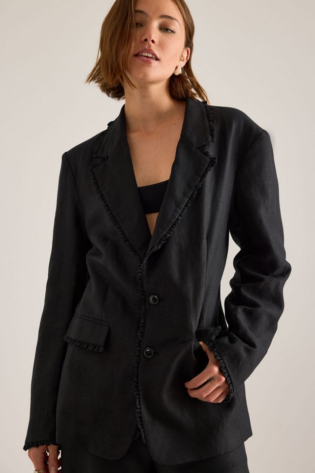 OpéraSPORT Blazer Gia à volants en mélange de lin #3