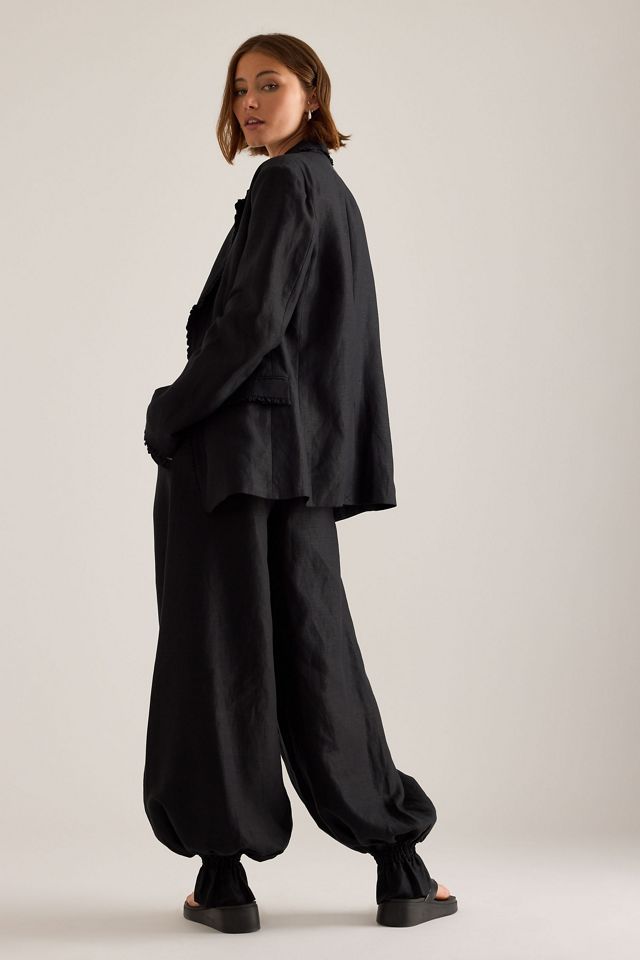 OpéraSPORT Blazer Gia à volants en mélange de lin #5