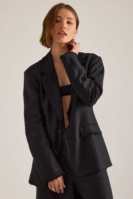 OpéraSPORT Blazer Gia à volants en mélange de lin