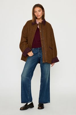 By Anthropologie Reversible Quilted Boucle Jacket
