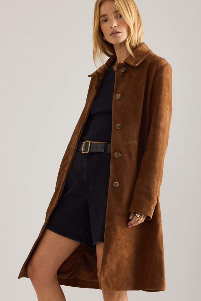 By Anthropologie Suede Car Coat #3