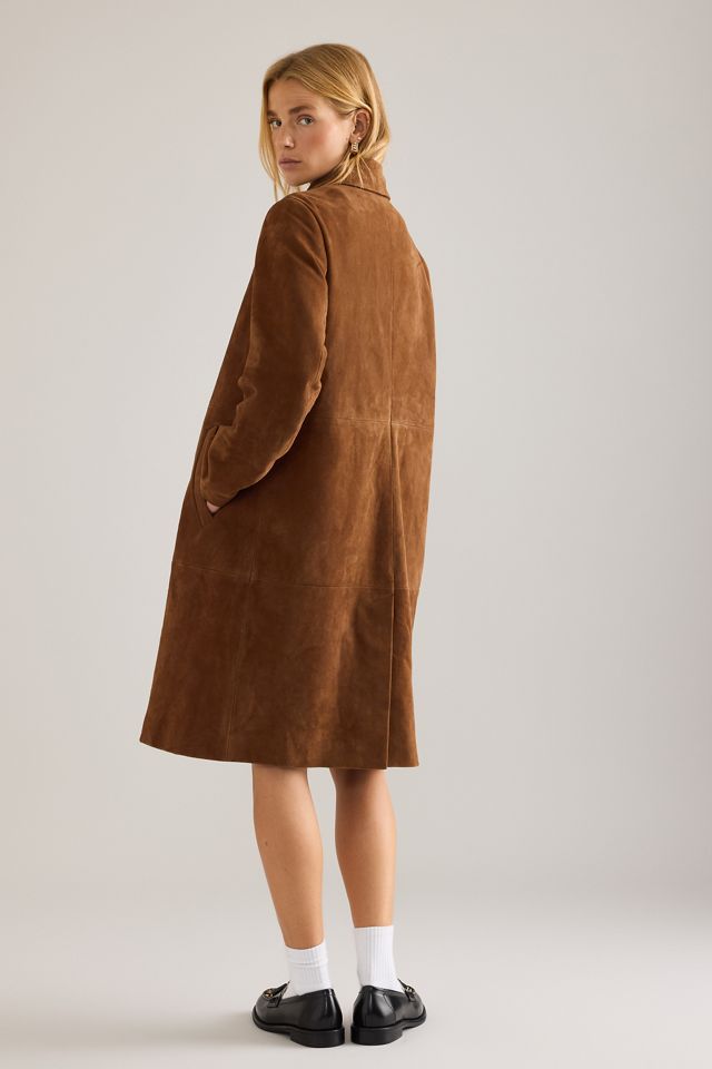 By Anthropologie Suede Car Coat #2