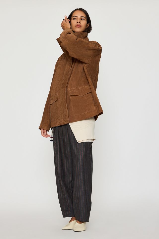 By Anthropologie Suede Funnel-Neck Jacket #2
