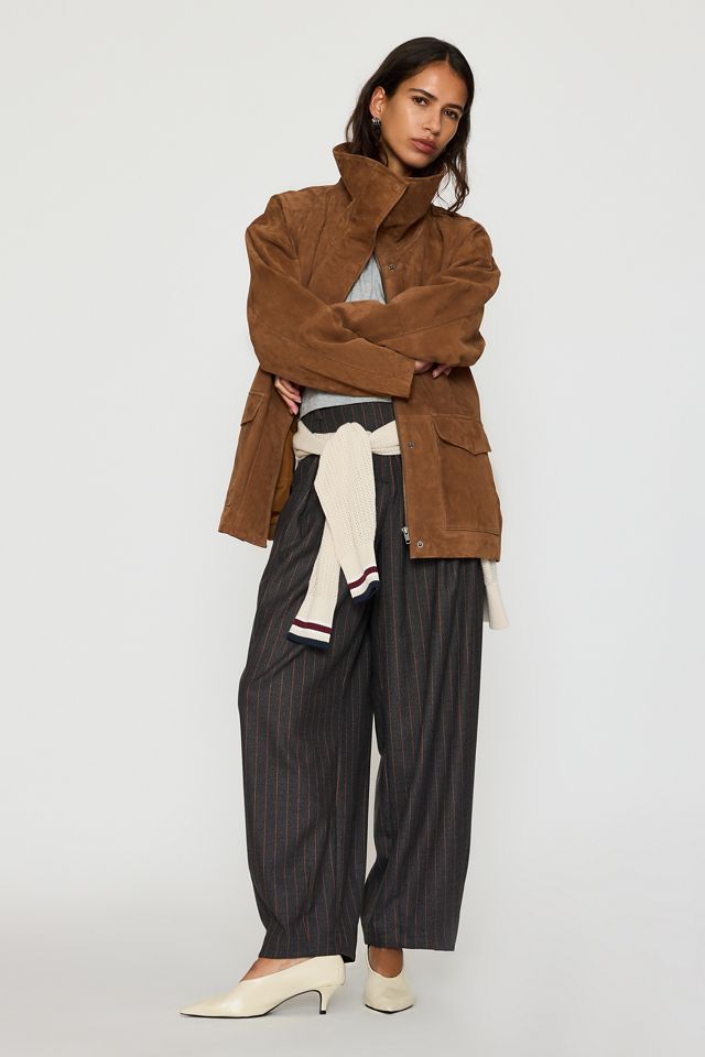 By Anthropologie Suede Funnel-Neck Jacket #3