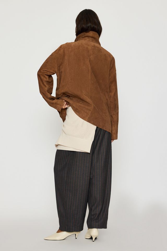 By Anthropologie Suede Funnel-Neck Jacket #5
