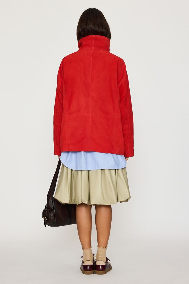 By Anthropologie Suede Funnel-Neck Jacket #7