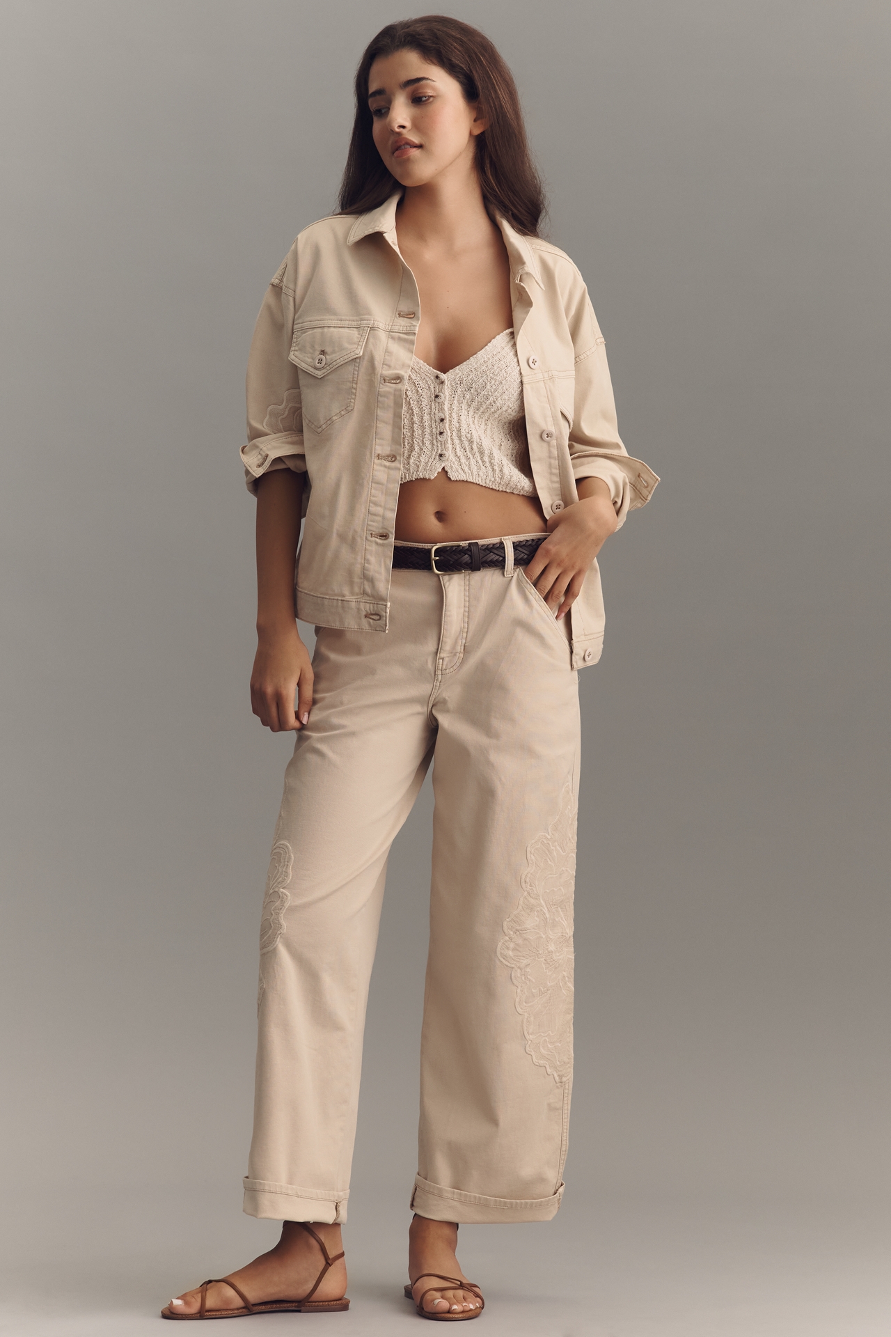 Weston Embroidered Boyfriend Jacket by Pilcro