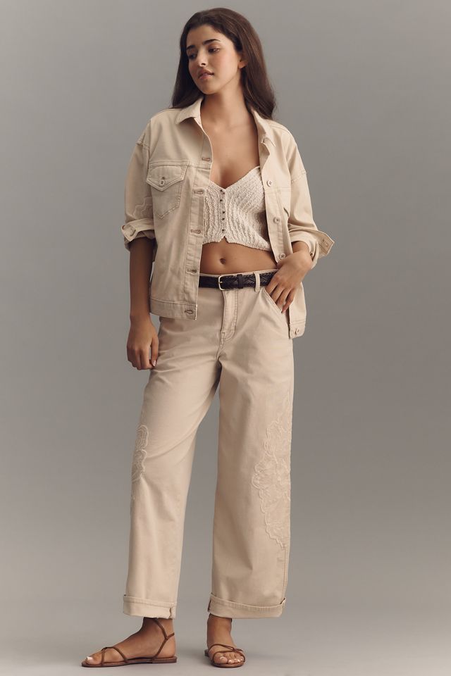 Weston Embroidered Boyfriend Jacket by Pilcro #2