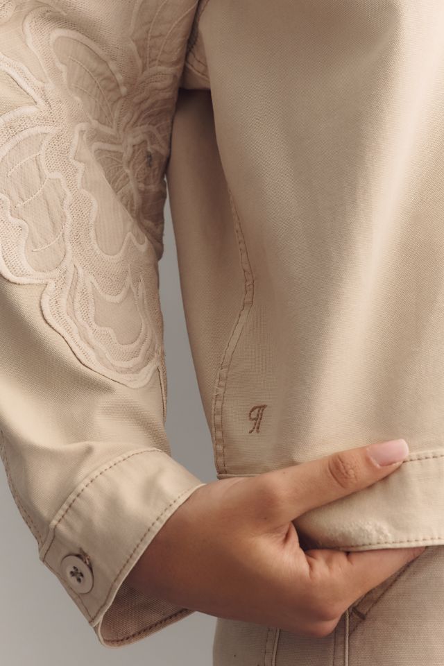 Weston Embroidered Boyfriend Jacket by Pilcro #4