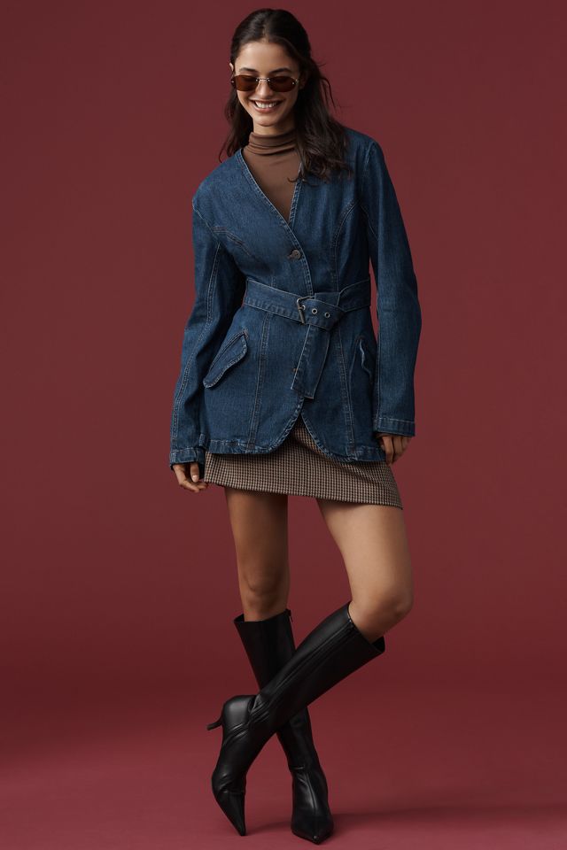 By Anthropologie Belted Denim Jacket #1