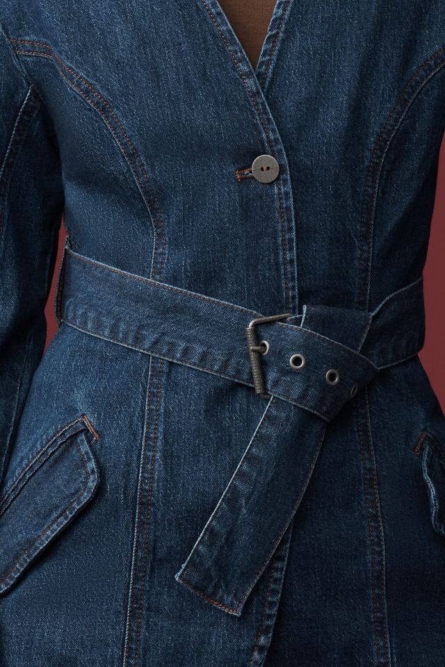 By Anthropologie Belted Denim Jacket #2