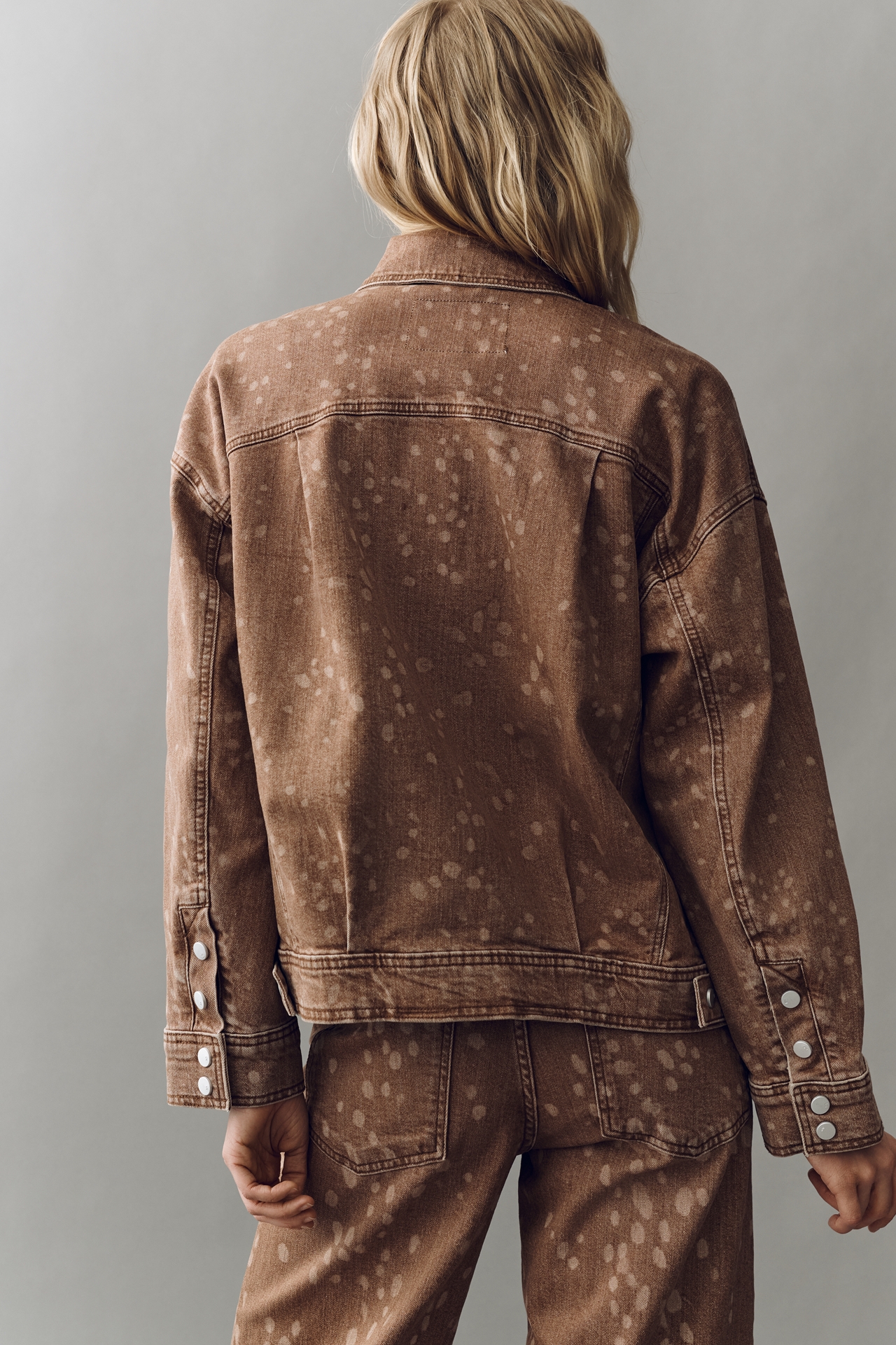 Pilcro Fawn Print Denim Jacket