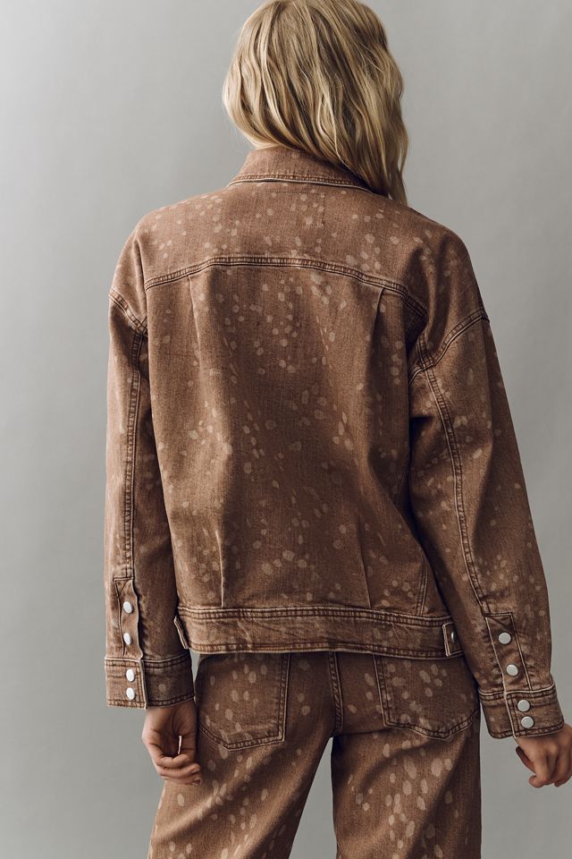 Pilcro Deer Print Denim Jacket #1