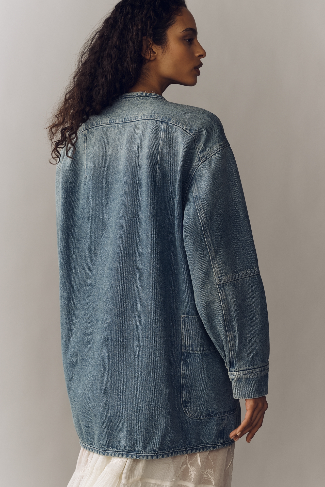Pilcro Mid-Length Denim Chore Jacket