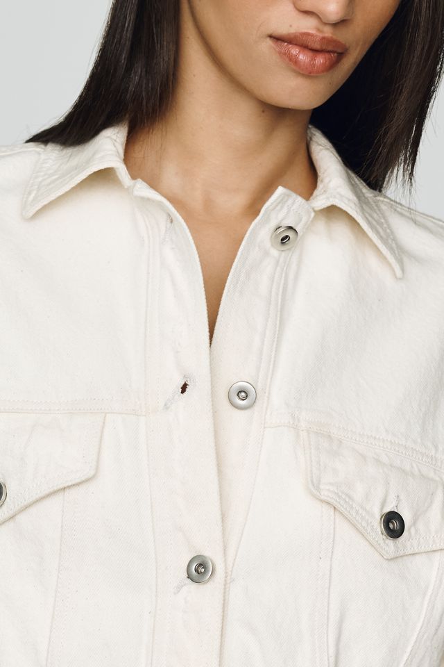 Pilcro Cotton Denim Crop Trucker Jacket #2